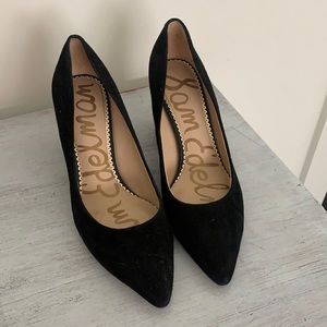 Sam Edelman suede pointed toe block heel